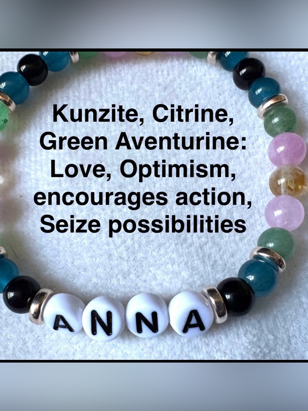 Princess Anna inspired Beaded Gemstone Bracelet - Multi Color